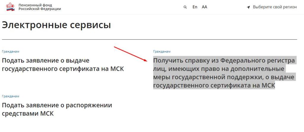 Выписка MSC из Пенсионного фонда РФ